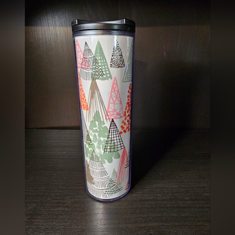 Starbucks Multicolor Tree Design Tumbler